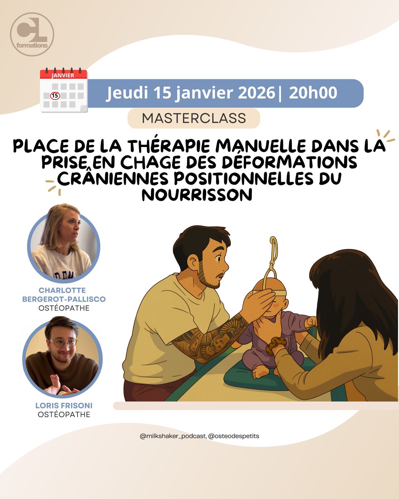 Place de la thérapie manuelle dans la prise en charge des déformations crâniennes positionnelles du nourrisson