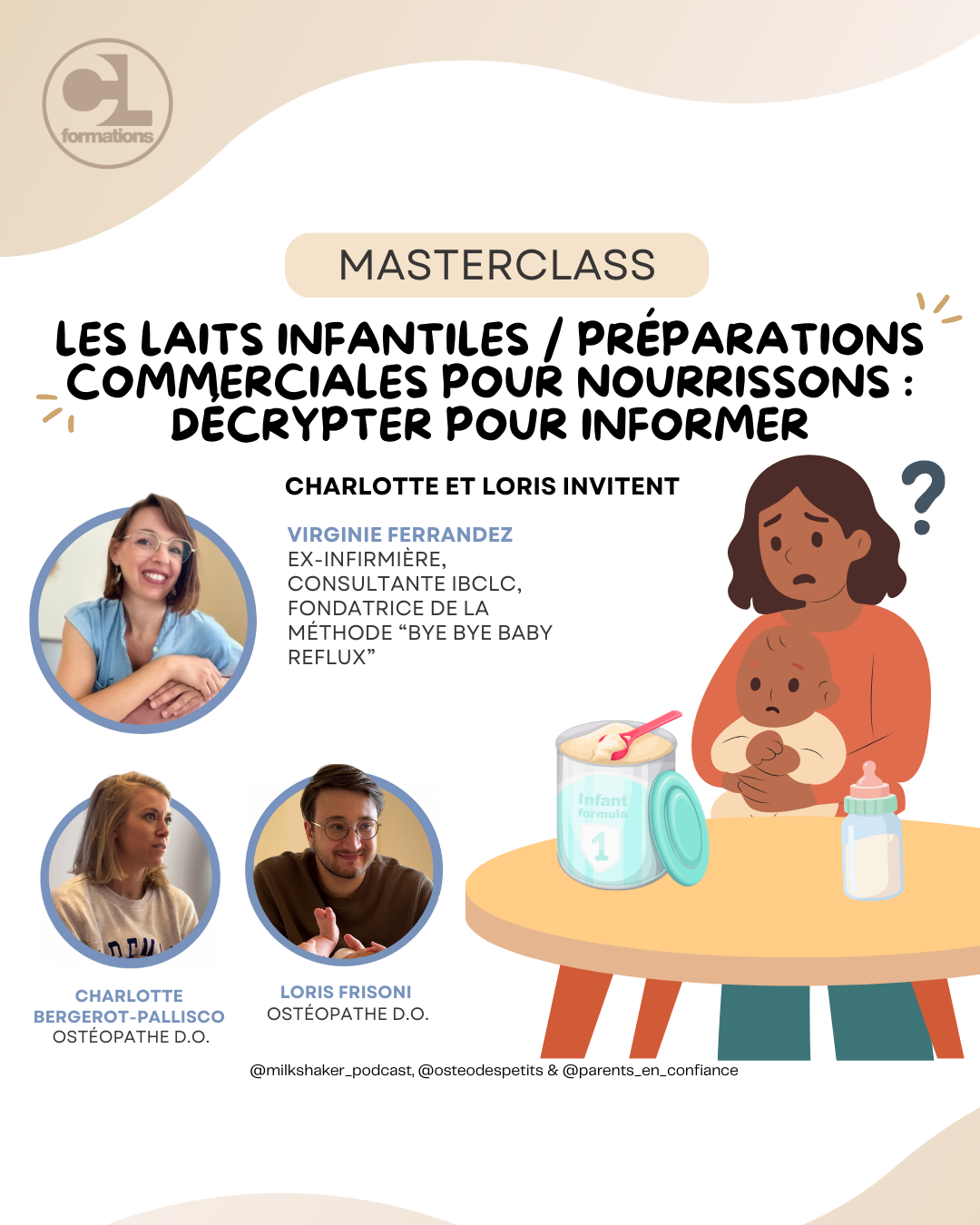 Les laits infantiles / préparations commerciales pour nourrissons : décrypter pour informer