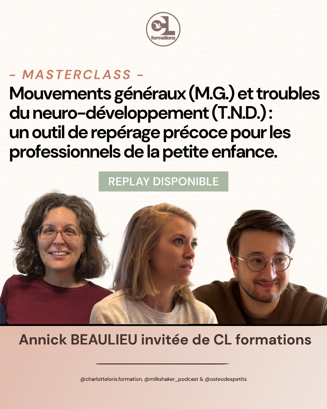Mouvements généraux (M.G.) et troubles du neuro-développement (T.N.D.) :  un outil de repérage précoce pour les professionnels de la petite enfance.